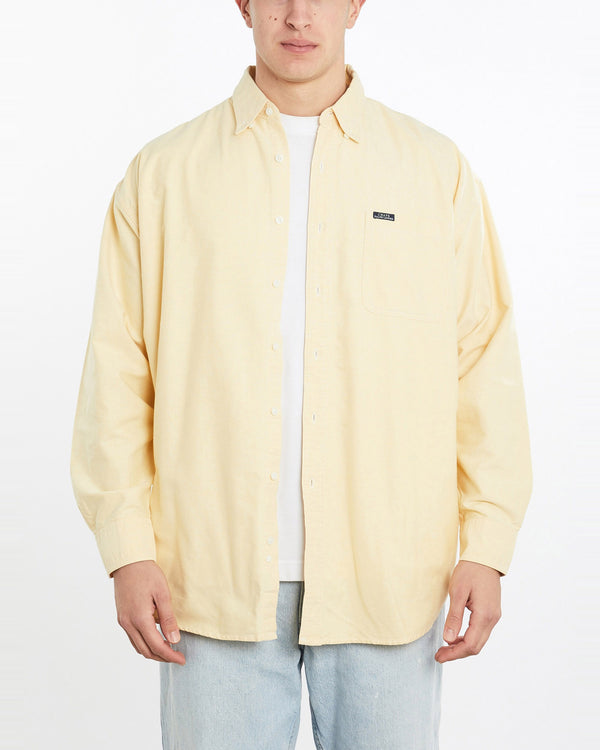 Vintage, 90s, Chaps, Ralph, Lauren, Button, Up, Shirt, The Real Deal, size double extra large, colour Yellow, newtown, sydney, australia, thrift store, opshop, preloved, secondhand, sustainable, retro, antique, 70s, 80s, 90s, 2000s, 00s, fashion, clothing, streetwear, trendy, garment, style, boutique, store, shop, archive, sale, cheap, best, top, Shirts