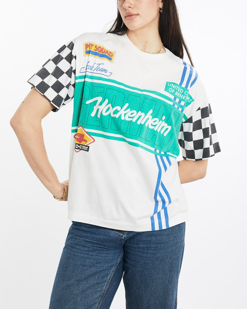 Vintage, 90s, United, Colors, of, Benetton, Racing, Tee, The Real Deal, size medium, colour Multicolour, newtown, sydney, australia, thrift store, opshop, preloved, secondhand, sustainable, retro, antique, 70s, 80s, 90s, 2000s, 00s, fashion, clothing, streetwear, trendy, garment, style, boutique, store, shop, archive, sale, cheap, best, top, T-Shirts