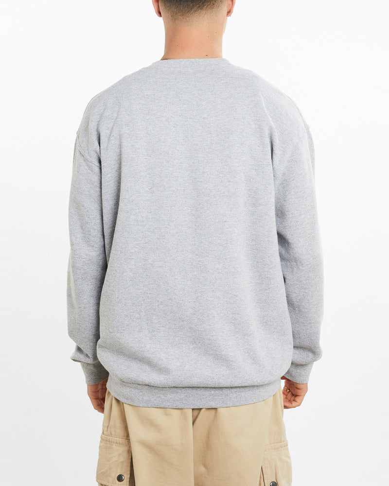 Vintage, Piqua, Indians, Football, Sweatshirt, The Real Deal, size large, colour Grey, newtown, sydney, australia, thrift store, opshop, preloved, secondhand, sustainable, retro, antique, 70s, 80s, 90s, 2000s, 00s, fashion, clothing, streetwear, trendy, garment, style, boutique, store, shop, archive, sale, cheap, best, top, Sweats and hoodies