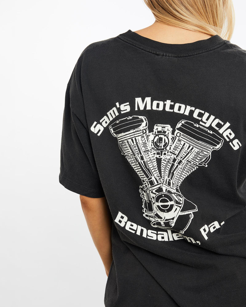 Vintage, 90s, Motorcycle, Tee, The Real Deal, size medium, colour Black, newtown, sydney, australia, thrift store, opshop, preloved, secondhand, sustainable, retro, antique, 70s, 80s, 90s, 2000s, 00s, fashion, clothing, streetwear, trendy, garment, style, boutique, store, shop, archive, sale, cheap, best, top, T-Shirts