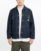 Vintage, Carhartt, Denim, Jacket, The Real Deal, size large, colour Navy, newtown, sydney, australia, thrift store, opshop, preloved, secondhand, sustainable, retro, antique, 70s, 80s, 90s, 2000s, 00s, fashion, clothing, streetwear, trendy, garment, style, boutique, store, shop, archive, sale, cheap, best, top, Jackets