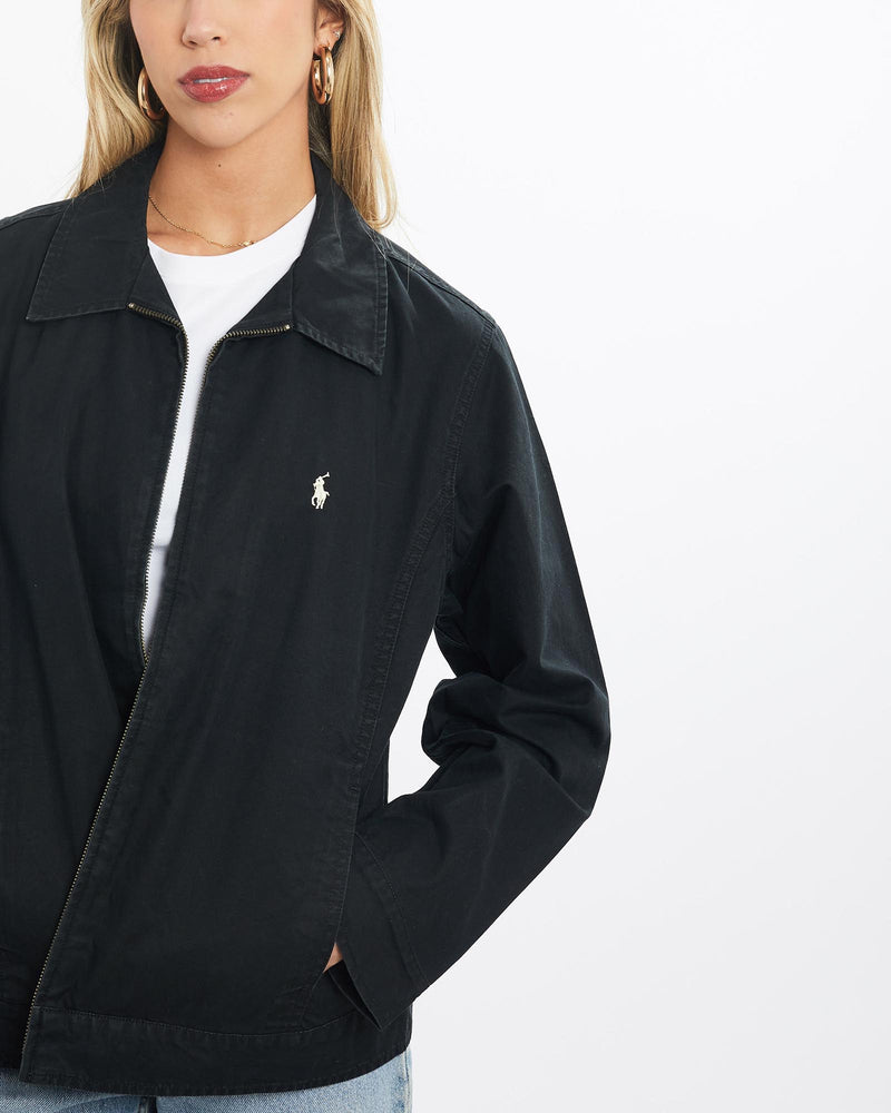 Vintage, 90s, Polo, Ralph, Lauren, Harrington, Jacket, The Real Deal, size extra small, colour Black, newtown, sydney, australia, thrift store, opshop, preloved, secondhand, sustainable, retro, antique, 70s, 80s, 90s, 2000s, 00s, fashion, clothing, streetwear, trendy, garment, style, boutique, store, shop, archive, sale, cheap, best, top, Jackets