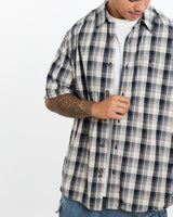 Vintage, 90s, Carhartt, Short, Sleeve, Button, Up, Shirt, The Real Deal, size extra large, colour Multicolour, newtown, sydney, australia, thrift store, opshop, preloved, secondhand, sustainable, retro, antique, 70s, 80s, 90s, 2000s, 00s, fashion, clothing, streetwear, trendy, garment, style, boutique, store, shop, archive, sale, cheap, best, top, Shirts