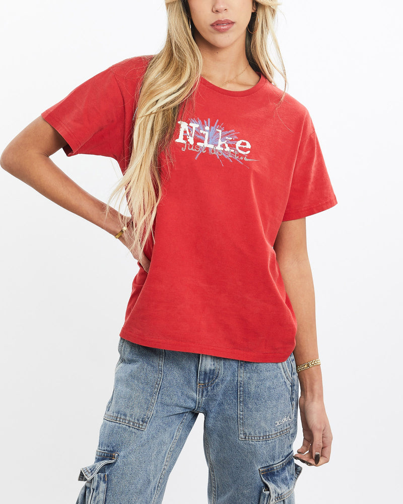 Vintage, Nike, Tee, The Real Deal, size extra small, colour Red, newtown, sydney, australia, thrift store, opshop, preloved, secondhand, sustainable, retro, antique, 70s, 80s, 90s, 2000s, 00s, fashion, clothing, streetwear, trendy, garment, style, boutique, store, shop, archive, sale, cheap, best, top, T-Shirts