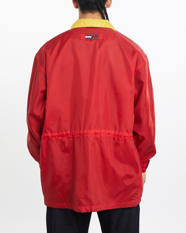 Vintage, 90s, Tommy, Hilfiger, Windbreaker, Jacket, The Real Deal, size large, colour Red, newtown, sydney, australia, thrift store, opshop, preloved, secondhand, sustainable, retro, antique, 70s, 80s, 90s, 2000s, 00s, fashion, clothing, streetwear, trendy, garment, style, boutique, store, shop, archive, sale, cheap, best, top, Jackets