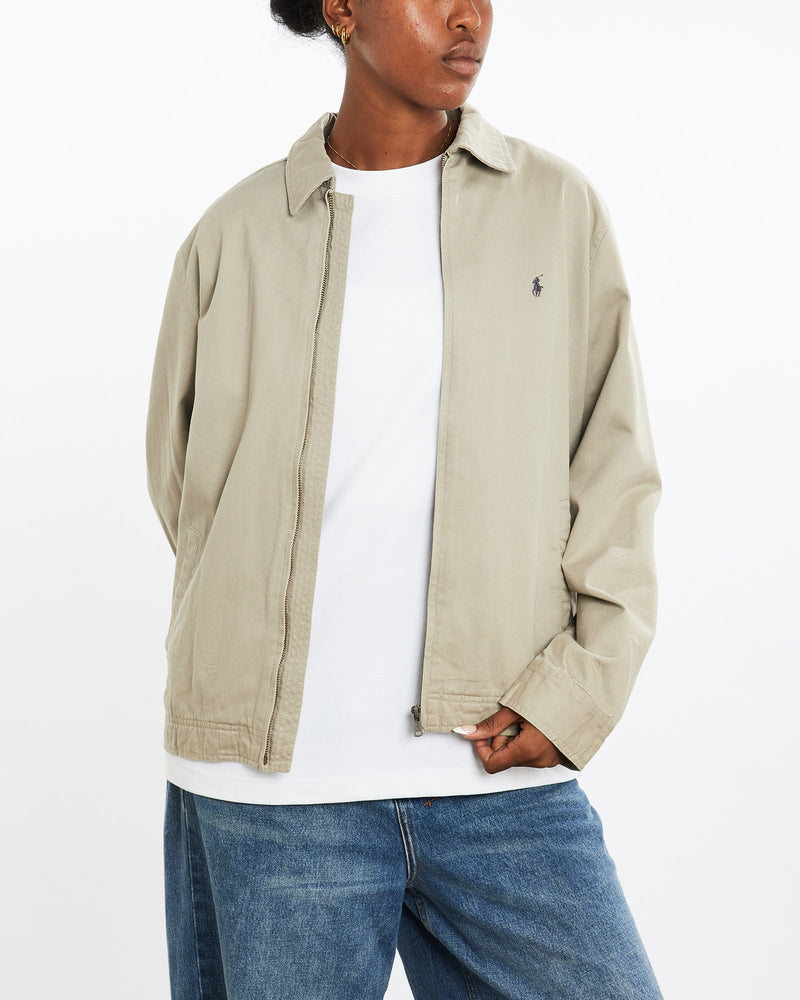 Vintage, 90s, Polo, Ralph, Lauren, Harrington, Jacket, The Real Deal, size medium, colour Brown, newtown, sydney, australia, thrift store, opshop, preloved, secondhand, sustainable, retro, antique, 70s, 80s, 90s, 2000s, 00s, fashion, clothing, streetwear, trendy, garment, style, boutique, store, shop, archive, sale, cheap, best, top, Jackets