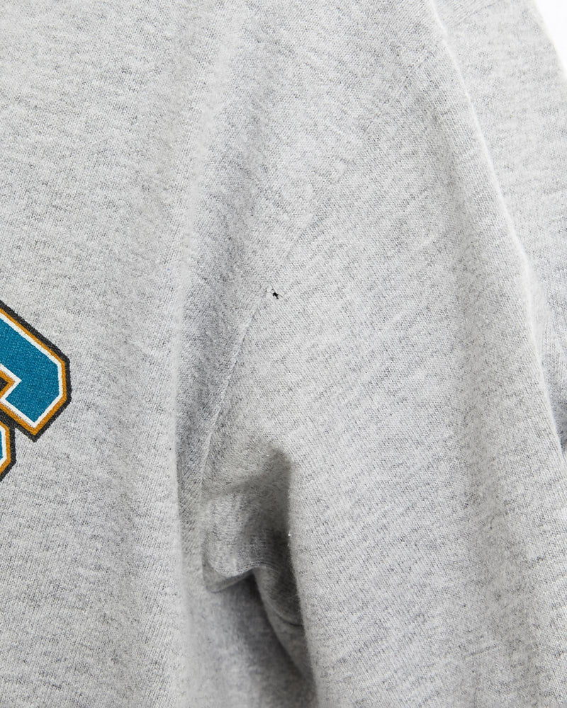 Vintage, 90s, NFL, Jacksonville, Jaguars, Tee, The Real Deal, size large, colour Grey, newtown, sydney, australia, thrift store, opshop, preloved, secondhand, sustainable, retro, antique, 70s, 80s, 90s, 2000s, 00s, fashion, clothing, streetwear, trendy, garment, style, boutique, store, shop, archive, sale, cheap, best, top, T-Shirts