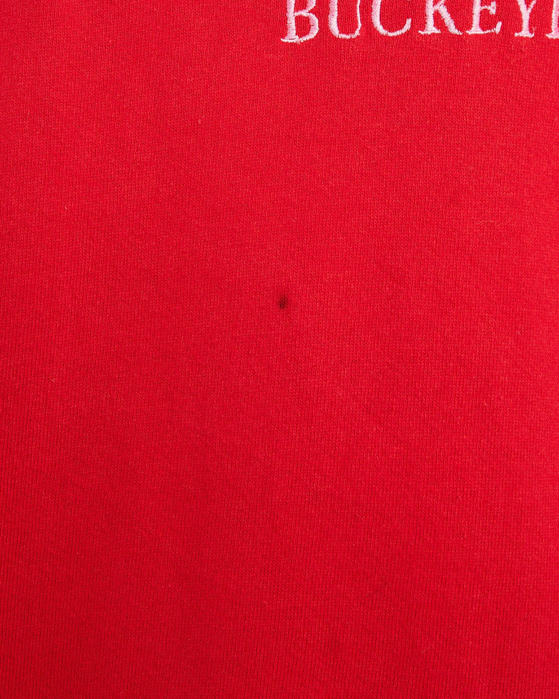 Vintage, 90s, NCAA, Ohio, State, Buckeyes, Sweatshirt, The Real Deal, size large, colour Red, newtown, sydney, australia, thrift store, opshop, preloved, secondhand, sustainable, retro, antique, 70s, 80s, 90s, 2000s, 00s, fashion, clothing, streetwear, trendy, garment, style, boutique, store, shop, archive, sale, cheap, best, top, Sweats and hoodies