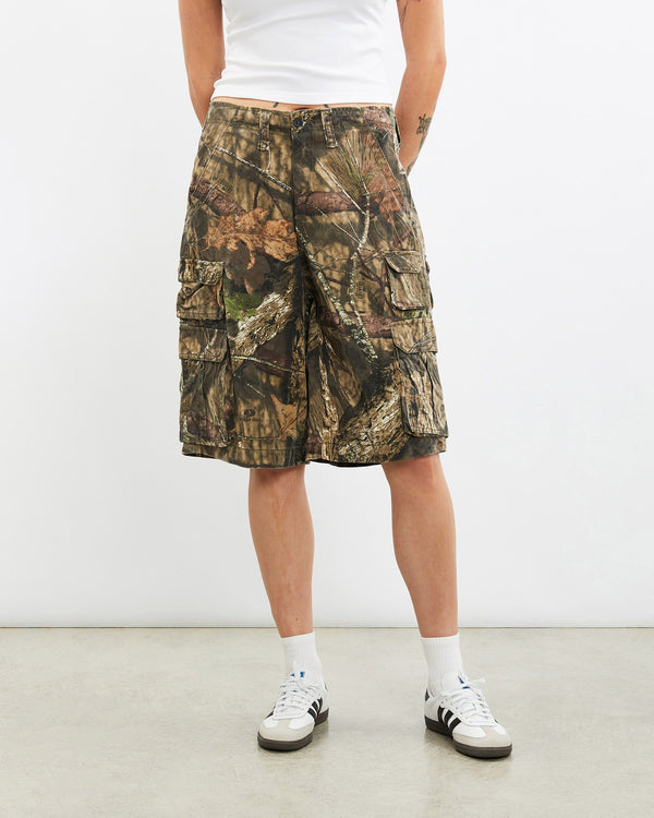 Vintage, Realtree, Camo, Cargo, Shorts, The Real Deal, size 31", colour Green, newtown, sydney, australia, thrift store, opshop, preloved, secondhand, sustainable, retro, antique, 70s, 80s, 90s, 2000s, 00s, fashion, clothing, streetwear, trendy, garment, style, boutique, store, shop, archive, sale, cheap, best, top, Shorts