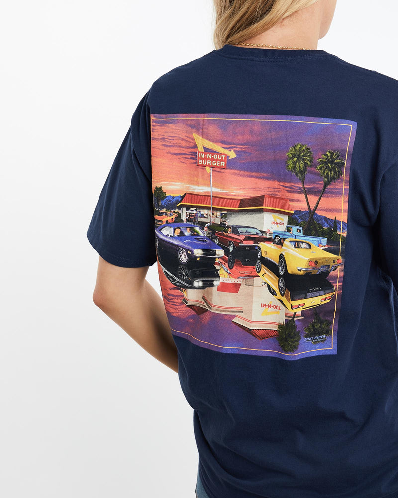 Vintage, In-N-Out, Burger, Tee, The Real Deal, size medium, colour Navy, newtown, sydney, australia, thrift store, opshop, preloved, secondhand, sustainable, retro, antique, 70s, 80s, 90s, 2000s, 00s, fashion, clothing, streetwear, trendy, garment, style, boutique, store, shop, archive, sale, cheap, best, top, T-Shirts