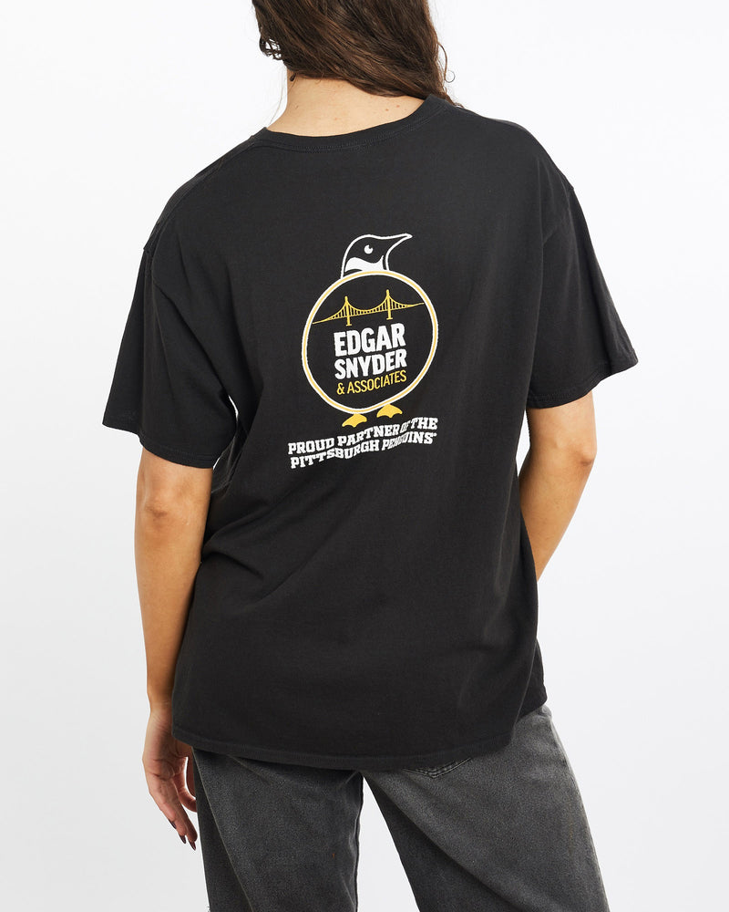 Vintage, NHL, Pittsburgh, Penguins, Tee, The Real Deal, size medium, colour Black, newtown, sydney, australia, thrift store, opshop, preloved, secondhand, sustainable, retro, antique, 70s, 80s, 90s, 2000s, 00s, fashion, clothing, streetwear, trendy, garment, style, boutique, store, shop, archive, sale, cheap, best, top, T-Shirts