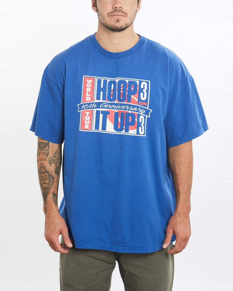 Vintage, 90s, Nike, Hoop, It, Up', Tee, The Real Deal, size extra large, colour Blue, newtown, sydney, australia, thrift store, opshop, preloved, secondhand, sustainable, retro, antique, 70s, 80s, 90s, 2000s, 00s, fashion, clothing, streetwear, trendy, garment, style, boutique, store, shop, archive, sale, cheap, best, top, T-Shirts