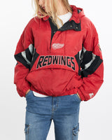 Vintage, 90s, Starter, NHL, Detroit, Red, Wings, Jacket, The Real Deal, size medium, colour Multicolour, newtown, sydney, australia, thrift store, opshop, preloved, secondhand, sustainable, retro, antique, 70s, 80s, 90s, 2000s, 00s, fashion, clothing, streetwear, trendy, garment, style, boutique, store, shop, archive, sale, cheap, best, top, Jackets