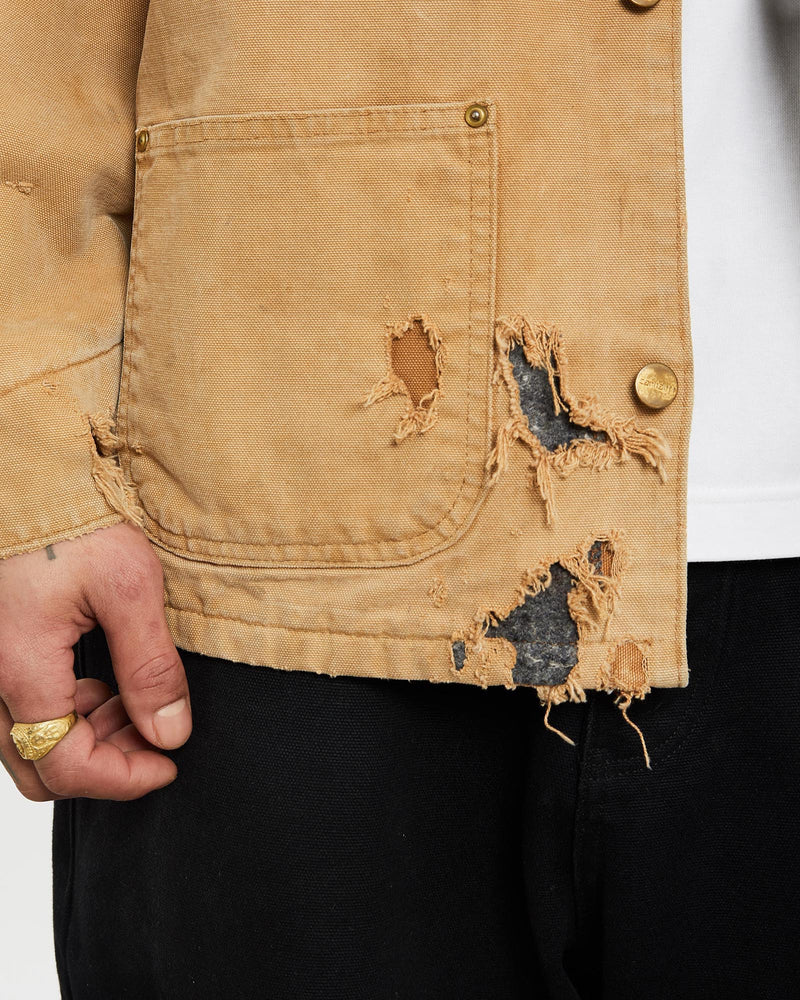 Vintage, 90s, Carhartt, Michigan', Jacket, The Real Deal, size extra large, colour Beige, newtown, sydney, australia, thrift store, opshop, preloved, secondhand, sustainable, retro, antique, 70s, 80s, 90s, 2000s, 00s, fashion, clothing, streetwear, trendy, garment, style, boutique, store, shop, archive, sale, cheap, best, top, Jackets