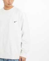 Vintage, Nike, Sweatshirt, The Real Deal, size large, colour White, newtown, sydney, australia, thrift store, opshop, preloved, secondhand, sustainable, retro, antique, 70s, 80s, 90s, 2000s, 00s, fashion, clothing, streetwear, trendy, garment, style, boutique, store, shop, archive, sale, cheap, best, top, Sweats and hoodies
