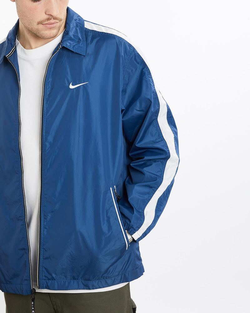 Vintage, 90s, Nike, Windbreaker, Jacket, The Real Deal, size extra large, colour Blue, newtown, sydney, australia, thrift store, opshop, preloved, secondhand, sustainable, retro, antique, 70s, 80s, 90s, 2000s, 00s, fashion, clothing, streetwear, trendy, garment, style, boutique, store, shop, archive, sale, cheap, best, top, Jackets