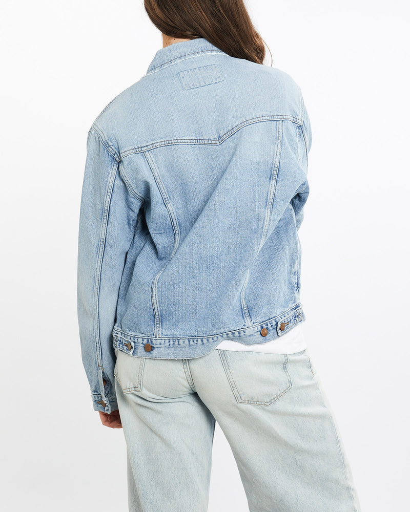Vintage, 90s, Wrangler, Denim, Jacket, The Real Deal, size medium, colour Blue, newtown, sydney, australia, thrift store, opshop, preloved, secondhand, sustainable, retro, antique, 70s, 80s, 90s, 2000s, 00s, fashion, clothing, streetwear, trendy, garment, style, boutique, store, shop, archive, sale, cheap, best, top, Jackets
