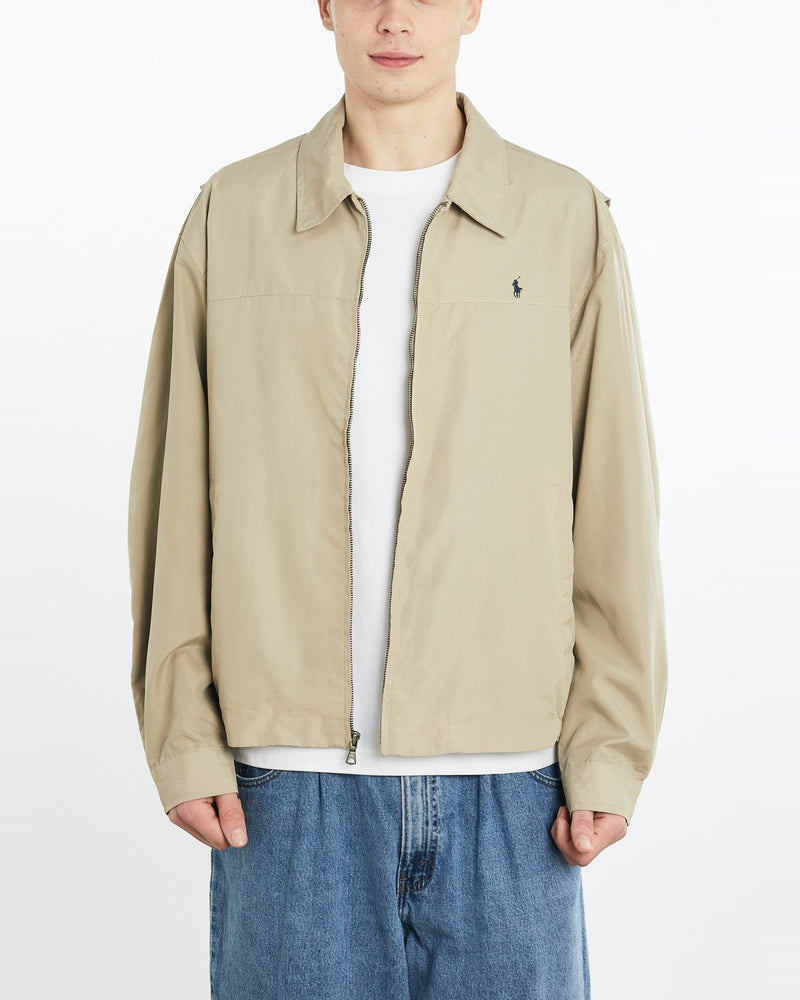 Vintage, 90s, Polo, Ralph, Lauren, Harrington, Jacket, The Real Deal, size extra large, colour Beige, newtown, sydney, australia, thrift store, opshop, preloved, secondhand, sustainable, retro, antique, 70s, 80s, 90s, 2000s, 00s, fashion, clothing, streetwear, trendy, garment, style, boutique, store, shop, archive, sale, cheap, best, top, Jackets