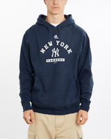 Vintage, Adidas, MLB, New, York, Yankees, Hooded, Sweatshirt, The Real Deal, size large, colour Navy, newtown, sydney, australia, thrift store, opshop, preloved, secondhand, sustainable, retro, antique, 70s, 80s, 90s, 2000s, 00s, fashion, clothing, streetwear, trendy, garment, style, boutique, store, shop, archive, sale, cheap, best, top, Sweats and hoodies