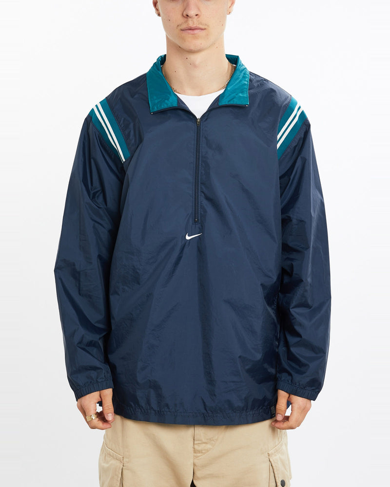 Vintage, Nike, Windbreaker, Jacket, The Real Deal, size large, colour Navy, newtown, sydney, australia, thrift store, opshop, preloved, secondhand, sustainable, retro, antique, 70s, 80s, 90s, 2000s, 00s, fashion, clothing, streetwear, trendy, garment, style, boutique, store, shop, archive, sale, cheap, best, top, Jackets