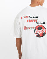 Vintage, 1998, FIFA, World, Cup, France, Coca, Cola, Tee, The Real Deal, size extra large, colour White, newtown, sydney, australia, thrift store, opshop, preloved, secondhand, sustainable, retro, antique, 70s, 80s, 90s, 2000s, 00s, fashion, clothing, streetwear, trendy, garment, style, boutique, store, shop, archive, sale, cheap, best, top, T-Shirts