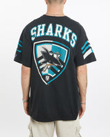 Vintage, 90s, NHL, San, Jose, Sharks, Tee, The Real Deal, size extra large, colour Black, newtown, sydney, australia, thrift store, opshop, preloved, secondhand, sustainable, retro, antique, 70s, 80s, 90s, 2000s, 00s, fashion, clothing, streetwear, trendy, garment, style, boutique, store, shop, archive, sale, cheap, best, top, T-Shirts