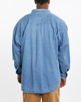 Vintage 90s Chaps Ralph Lauren Denim Button Up Shirt <br>XL , The Real Deal , newtown, sydney, australia, thrift store, opshop, preloved, secondhand, sustainable, retro, antique, 70s, 80s, 90s, 2000s, 00s, fashion, clothing, streetwear, trendy, garment, style, boutique, store, shop, archive, sale, cheap, best, top