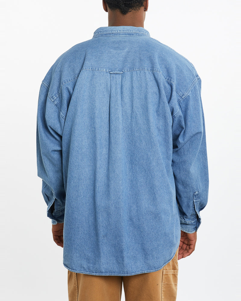 Vintage 90s Chaps Ralph Lauren Denim Button Up Shirt <br>XL , The Real Deal , newtown, sydney, australia, thrift store, opshop, preloved, secondhand, sustainable, retro, antique, 70s, 80s, 90s, 2000s, 00s, fashion, clothing, streetwear, trendy, garment, style, boutique, store, shop, archive, sale, cheap, best, top