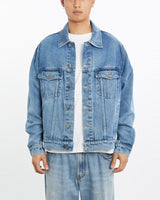 Vintage, Wrangler, Denim, Jacket, The Real Deal, size large, colour Blue, newtown, sydney, australia, thrift store, opshop, preloved, secondhand, sustainable, retro, antique, 70s, 80s, 90s, 2000s, 00s, fashion, clothing, streetwear, trendy, garment, style, boutique, store, shop, archive, sale, cheap, best, top, Jackets