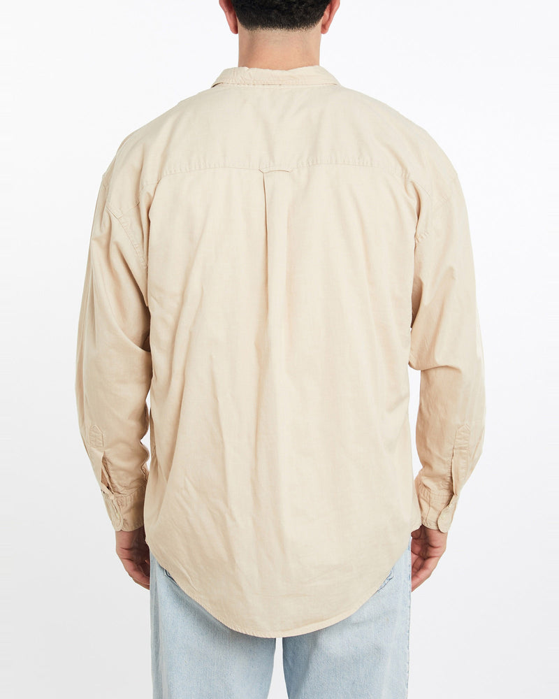 Vintage, 90s, Chaps, Ralph, Lauren, Button, Up, Shirt, The Real Deal, size double extra large, colour Beige, newtown, sydney, australia, thrift store, opshop, preloved, secondhand, sustainable, retro, antique, 70s, 80s, 90s, 2000s, 00s, fashion, clothing, streetwear, trendy, garment, style, boutique, store, shop, archive, sale, cheap, best, top, Shirts