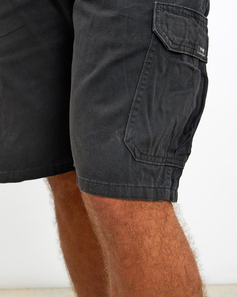 Vintage, Wrangler, Cargo, Shorts, The Real Deal, size 35", colour Black, newtown, sydney, australia, thrift store, opshop, preloved, secondhand, sustainable, retro, antique, 70s, 80s, 90s, 2000s, 00s, fashion, clothing, streetwear, trendy, garment, style, boutique, store, shop, archive, sale, cheap, best, top, Shorts
