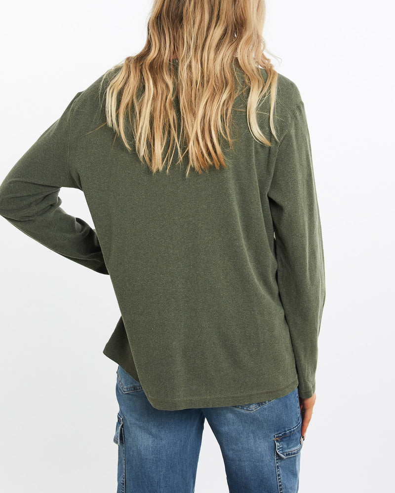 Vintage, 90s, Polo, Ralph, Lauren, Long, Sleeve, Tee, The Real Deal, size medium, colour Green, newtown, sydney, australia, thrift store, opshop, preloved, secondhand, sustainable, retro, antique, 70s, 80s, 90s, 2000s, 00s, fashion, clothing, streetwear, trendy, garment, style, boutique, store, shop, archive, sale, cheap, best, top, T-Shirts