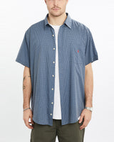 Vintage, 90s, Polo, Ralph, Lauren, Short, Sleeve, Button, Up, Shirt, The Real Deal, size extra large, colour Blue, newtown, sydney, australia, thrift store, opshop, preloved, secondhand, sustainable, retro, antique, 70s, 80s, 90s, 2000s, 00s, fashion, clothing, streetwear, trendy, garment, style, boutique, store, shop, archive, sale, cheap, best, top, Shirts