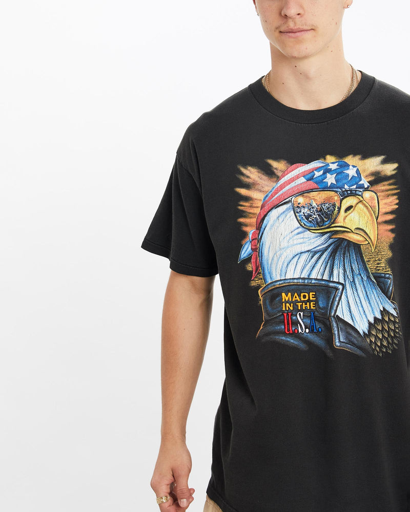 Vintage, 1998, Biketoberfest, Eagle, Tee, The Real Deal, size large, colour Black, newtown, sydney, australia, thrift store, opshop, preloved, secondhand, sustainable, retro, antique, 70s, 80s, 90s, 2000s, 00s, fashion, clothing, streetwear, trendy, garment, style, boutique, store, shop, archive, sale, cheap, best, top, T-Shirts
