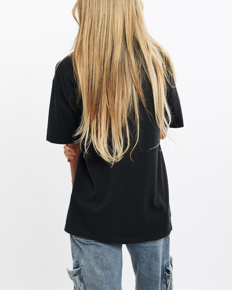 Vintage, 90s, Disneyland, Tee, The Real Deal, size small, colour Black, newtown, sydney, australia, thrift store, opshop, preloved, secondhand, sustainable, retro, antique, 70s, 80s, 90s, 2000s, 00s, fashion, clothing, streetwear, trendy, garment, style, boutique, store, shop, archive, sale, cheap, best, top, T-Shirts