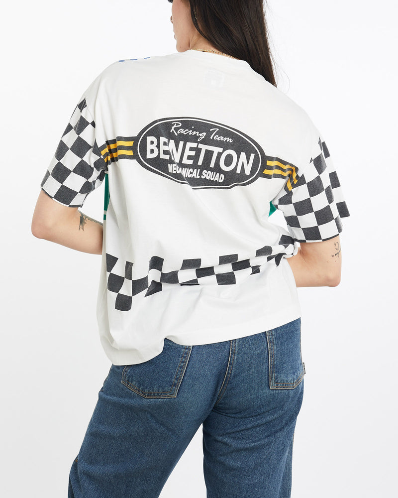 Vintage, 90s, United, Colors, of, Benetton, Racing, Tee, The Real Deal, size medium, colour Multicolour, newtown, sydney, australia, thrift store, opshop, preloved, secondhand, sustainable, retro, antique, 70s, 80s, 90s, 2000s, 00s, fashion, clothing, streetwear, trendy, garment, style, boutique, store, shop, archive, sale, cheap, best, top, T-Shirts