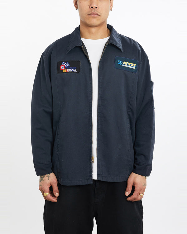 Vintage, NASCAR, Racing, Mechanic, Jacket, The Real Deal, size extra large, colour Navy, newtown, sydney, australia, thrift store, opshop, preloved, secondhand, sustainable, retro, antique, 70s, 80s, 90s, 2000s, 00s, fashion, clothing, streetwear, trendy, garment, style, boutique, store, shop, archive, sale, cheap, best, top, Jackets