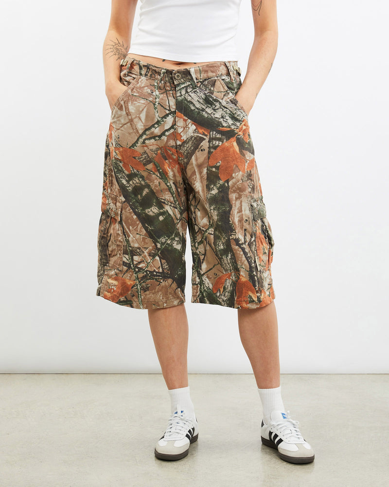 Vintage, Realtree, Camo, Cargo, Shorts, The Real Deal, size 31", colour Green, newtown, sydney, australia, thrift store, opshop, preloved, secondhand, sustainable, retro, antique, 70s, 80s, 90s, 2000s, 00s, fashion, clothing, streetwear, trendy, garment, style, boutique, store, shop, archive, sale, cheap, best, top, Shorts