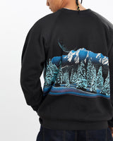 Vintage, 1991, Ulta, Utah, Nature, Sweatshirt, The Real Deal, size large, colour Black, newtown, sydney, australia, thrift store, opshop, preloved, secondhand, sustainable, retro, antique, 70s, 80s, 90s, 2000s, 00s, fashion, clothing, streetwear, trendy, garment, style, boutique, store, shop, archive, sale, cheap, best, top, Sweats and hoodies