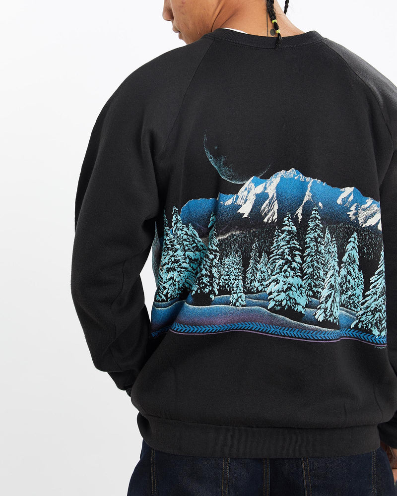 Vintage, 1991, Ulta, Utah, Nature, Sweatshirt, The Real Deal, size large, colour Black, newtown, sydney, australia, thrift store, opshop, preloved, secondhand, sustainable, retro, antique, 70s, 80s, 90s, 2000s, 00s, fashion, clothing, streetwear, trendy, garment, style, boutique, store, shop, archive, sale, cheap, best, top, Sweats and hoodies