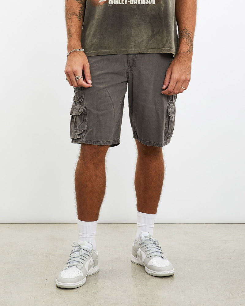 Vintage, Wrangler, Cargo, Shorts, The Real Deal, size 35", colour Grey, newtown, sydney, australia, thrift store, opshop, preloved, secondhand, sustainable, retro, antique, 70s, 80s, 90s, 2000s, 00s, fashion, clothing, streetwear, trendy, garment, style, boutique, store, shop, archive, sale, cheap, best, top, Shorts