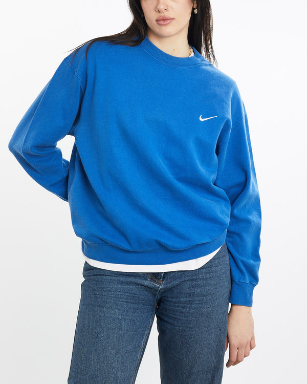 Vintage, 90s, Nike, Sweatshirt, The Real Deal, size medium, colour Blue, newtown, sydney, australia, thrift store, opshop, preloved, secondhand, sustainable, retro, antique, 70s, 80s, 90s, 2000s, 00s, fashion, clothing, streetwear, trendy, garment, style, boutique, store, shop, archive, sale, cheap, best, top, Sweats and hoodies
