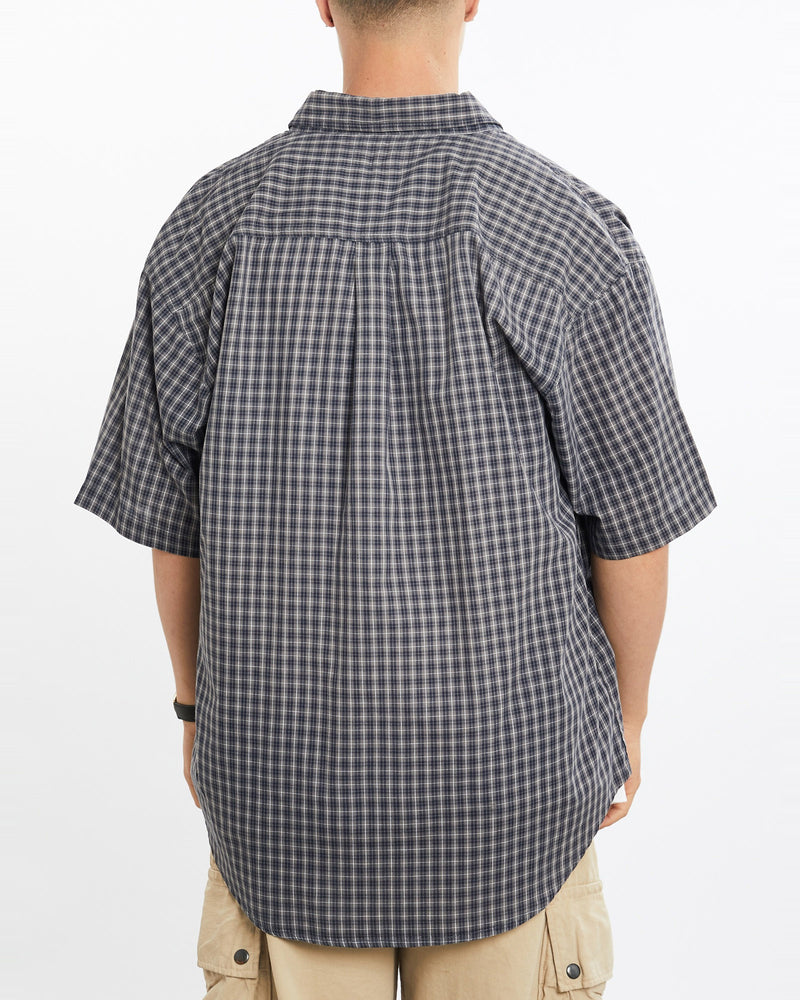 Vintage, 90s, Polo, Ralph, Lauren, Short, Sleeve, Button, Up, Shirt, The Real Deal, size large, colour Blue, newtown, sydney, australia, thrift store, opshop, preloved, secondhand, sustainable, retro, antique, 70s, 80s, 90s, 2000s, 00s, fashion, clothing, streetwear, trendy, garment, style, boutique, store, shop, archive, sale, cheap, best, top, Shirts