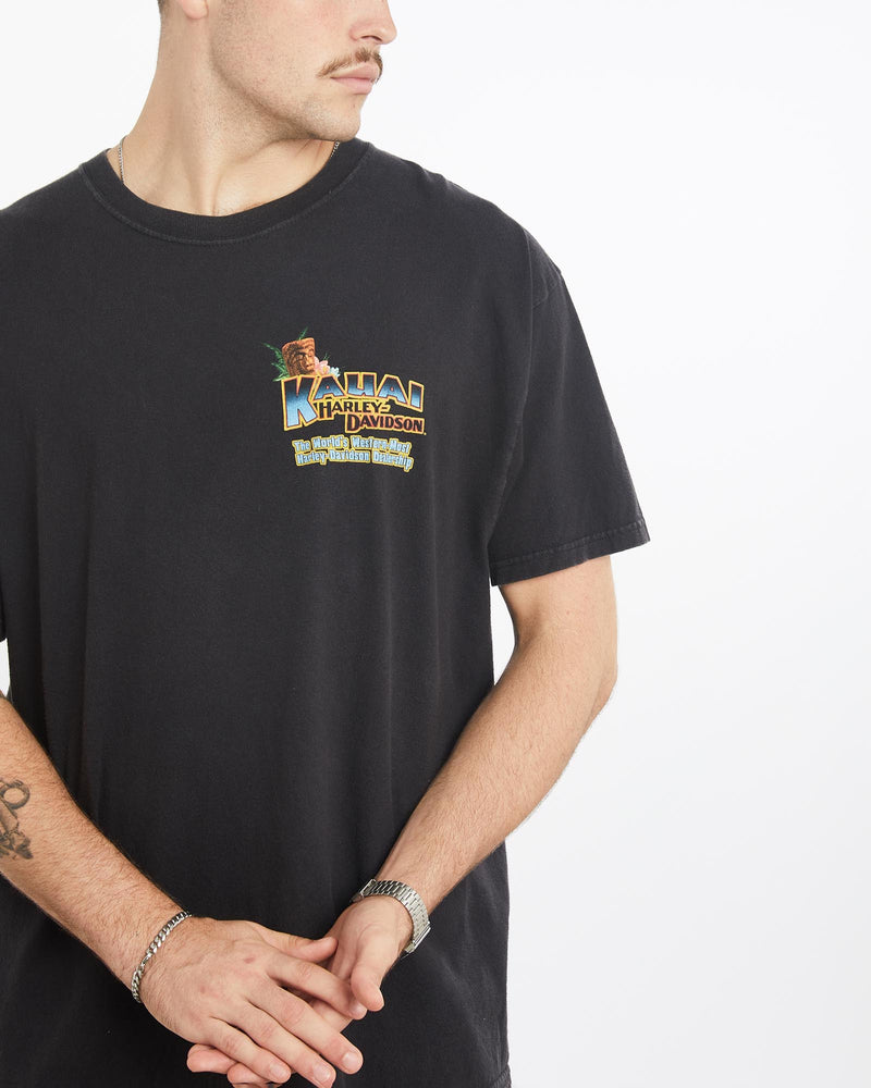 Vintage, Harley, Davidson, Tee, The Real Deal, size extra large, colour Black, newtown, sydney, australia, thrift store, opshop, preloved, secondhand, sustainable, retro, antique, 70s, 80s, 90s, 2000s, 00s, fashion, clothing, streetwear, trendy, garment, style, boutique, store, shop, archive, sale, cheap, best, top, T-Shirts