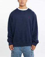 Vintage, 90s, Polo, Ralph, Lauren, Sweatshirt, The Real Deal, size extra large, colour Blue, newtown, sydney, australia, thrift store, opshop, preloved, secondhand, sustainable, retro, antique, 70s, 80s, 90s, 2000s, 00s, fashion, clothing, streetwear, trendy, garment, style, boutique, store, shop, archive, sale, cheap, best, top, Sweats and hoodies