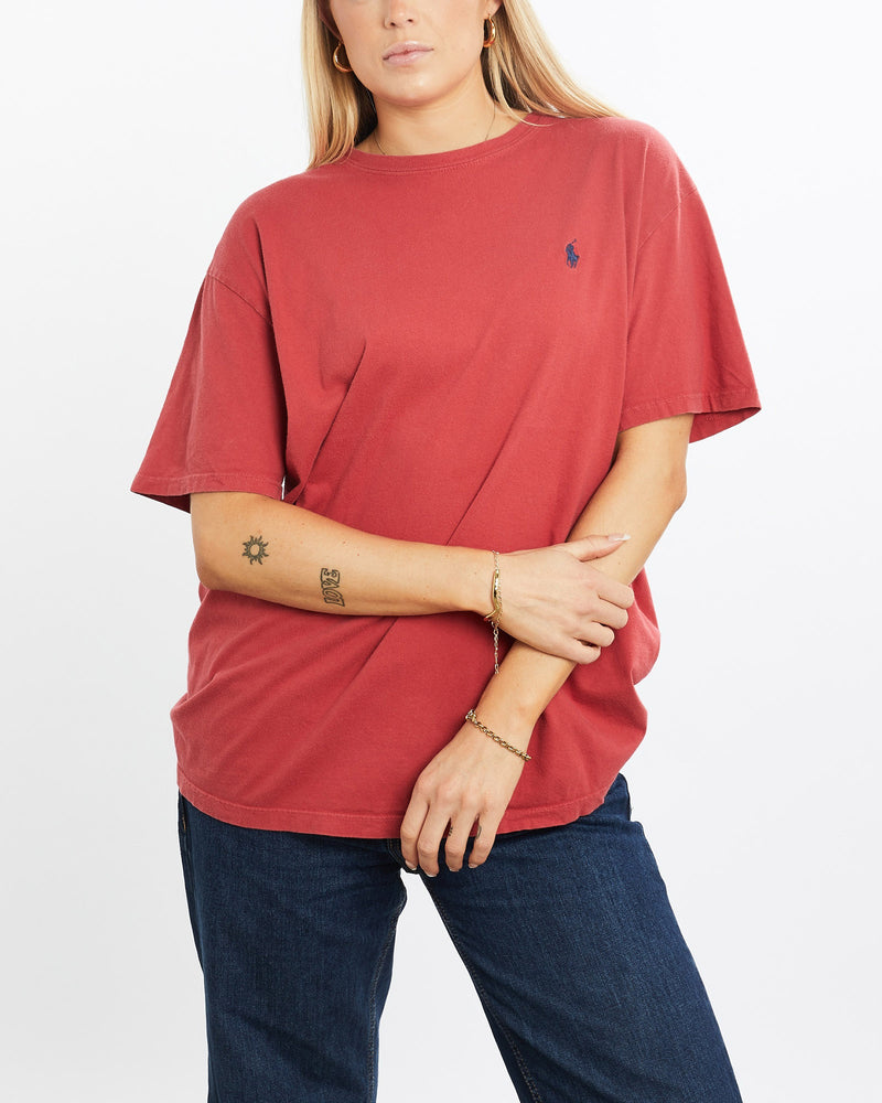 Vintage, 90s, Polo, Ralph, Lauren, Tee, The Real Deal, size medium, colour Red, newtown, sydney, australia, thrift store, opshop, preloved, secondhand, sustainable, retro, antique, 70s, 80s, 90s, 2000s, 00s, fashion, clothing, streetwear, trendy, garment, style, boutique, store, shop, archive, sale, cheap, best, top, T-Shirts