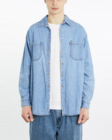 Vintage, Levi's, Denim, Button, Up, Shirt, The Real Deal, size extra large, colour Blue, newtown, sydney, australia, thrift store, opshop, preloved, secondhand, sustainable, retro, antique, 70s, 80s, 90s, 2000s, 00s, fashion, clothing, streetwear, trendy, garment, style, boutique, store, shop, archive, sale, cheap, best, top, Shirts