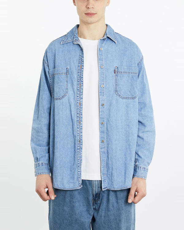 Vintage, Levi's, Denim, Button, Up, Shirt, The Real Deal, size extra large, colour Blue, newtown, sydney, australia, thrift store, opshop, preloved, secondhand, sustainable, retro, antique, 70s, 80s, 90s, 2000s, 00s, fashion, clothing, streetwear, trendy, garment, style, boutique, store, shop, archive, sale, cheap, best, top, Shirts