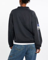 Vintage, 1994, Alpine, Skiing, Quarter, Zip, Sweatshirt, The Real Deal, size medium, colour Black, newtown, sydney, australia, thrift store, opshop, preloved, secondhand, sustainable, retro, antique, 70s, 80s, 90s, 2000s, 00s, fashion, clothing, streetwear, trendy, garment, style, boutique, store, shop, archive, sale, cheap, best, top, Sweats and hoodies