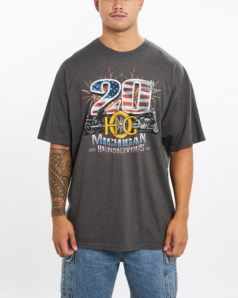 Vintage, Harley, Davidson, Tee, The Real Deal, size extra large, colour Grey, newtown, sydney, australia, thrift store, opshop, preloved, secondhand, sustainable, retro, antique, 70s, 80s, 90s, 2000s, 00s, fashion, clothing, streetwear, trendy, garment, style, boutique, store, shop, archive, sale, cheap, best, top, T-Shirts